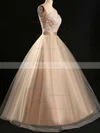 Ball Gown Sweetheart Tulle Floor-length Appliques Lace Prom Dresses #Milly020102180