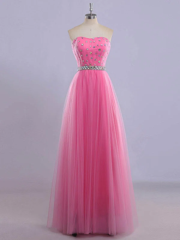 Princess Sweetheart Floor-length Tulle Crystal Detailing Prom Dresses #Milly020102200