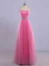 Princess Sweetheart Floor-length Tulle Crystal Detailing Prom Dresses #Milly020102200