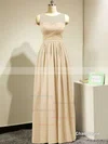 Scoop Neck Chiffon Tulle Floor-length Ruffles Gray Trendy Bridesmaid Dress #Milly01012885