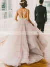 Ball Gown Scoop Neck Organza Sweep Train Beading Prom Dresses #Milly020102394