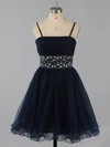 A-line Square Neckline Chiffon Short/Mini Beading Short Prom Dresses #Milly02014651