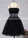 A-line Square Neckline Chiffon Short/Mini Beading Homecoming Dresses #Milly02014651