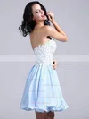 A-line Sweetheart Chiffon Short/Mini Appliques Lace Homecoming Dresses #Milly02051689