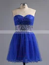 A-line Sweetheart Tulle Short/Mini Crystal Detailing Homecoming Dresses #Milly02111410