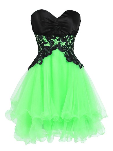 Princess Sweetheart Organza Short/Mini Tiered Nice Short Prom Dresses #Milly020102562