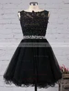Sweet Princess Scoop Neck Tulle Short/Mini Beading Homecoming Dresses #Milly020102563