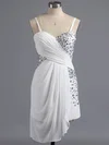 Fashion Sheath/Column Sweetheart Chiffon Crystal Detailing Short/Mini Short Prom Dresses #Milly020101438