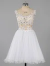Sexy Short/Mini A-line Tulle Appliques Lace Off-the-shoulder Short Prom Dresses #Milly020101466