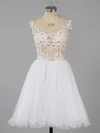 Sexy Short/Mini A-line Tulle Appliques Lace Off-the-shoulder Homecoming Dresses #Milly020101466
