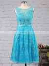 Girls A-line Scoop Neck Lace Appliques Lace Short/Mini Prom Dresses #Milly020102715
