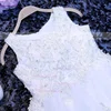 Boutique A-line Scoop Neck Tulle Tea-length Appliques Lace Flower Girl Dresses #Milly01031922