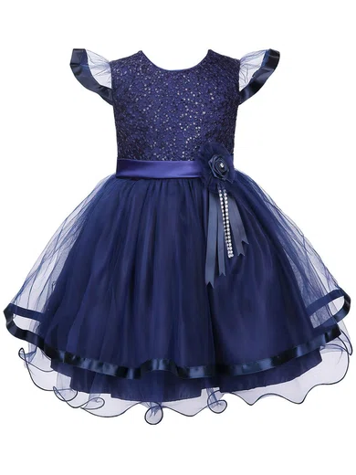 Discounted A-line Scoop Neck Tulle Ankle-length Sashes / Ribbons Flower Girl Dresses #Milly01031939