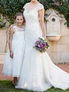 Trumpet/Mermaid Illusion Tulle Sweep Train Wedding Dresses With Beading #Milly00022643