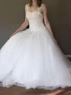 Ball Gown/Princess Sweetheart Tulle Floor-length Wedding Dresses With Appliques Lace #Milly00022691