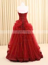 Princess Sweetheart Tulle Floor-length Cascading Ruffles Vintage Prom Dresses #Milly020102752