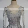 Ball Gown V-neck Satin Tulle Floor-length Beading Prom Dresses #Milly020102853