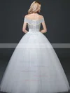 Ball Gown Off-the-shoulder Satin Tulle Floor-length Sashes / Ribbons Lace-up Elegant Wedding Dresses #Milly00022760