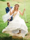 Trumpet/Mermaid Sweetheart Organza Sweep Train Ruffles Promotion Wedding Dresses #Milly00022792