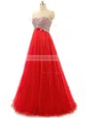 Empire Sweetheart Tulle Floor-length Sequins Prom Dresses #Milly020102886