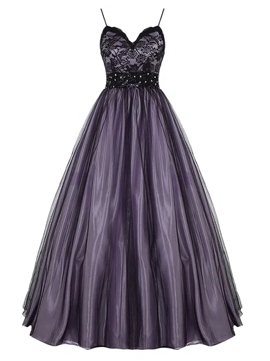 Ball Gown Sweetheart Lace Tulle Prom Dresses With Beading #Milly020102994