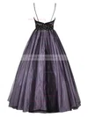 Princess V-neck Lace Tulle Floor-length Sequins Backless Popular Prom Dresses #Milly020102994