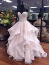 Ball Gown Sweetheart Organza Floor-length Beading Prom Dresses #Milly020103055