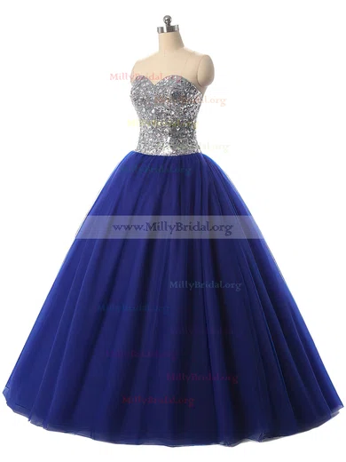 Crystal Sweetheart Plus Size Black Black Tulle Prom Dress For