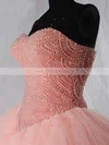 Ball Gown Sweetheart Tulle Sweep Train Pearl Detailing Lace-up Pretty Prom Dresses #Milly020103074
