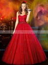 Ball Gown Sweetheart Tulle Sequined Floor-length Beading Fabulous Prom Dresses #Milly020103077