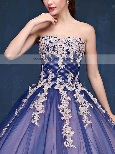 AMERI MEDI EMBROIDERY TULLE LACE DRESS Ｍ Adona: Sweetheart Lace Ball Gown Wedding Dress with Illusion