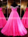Ball Gown Off-the-shoulder Tulle Sweep Train Crystal Detailing Amazing Prom Dresses #Milly020103112