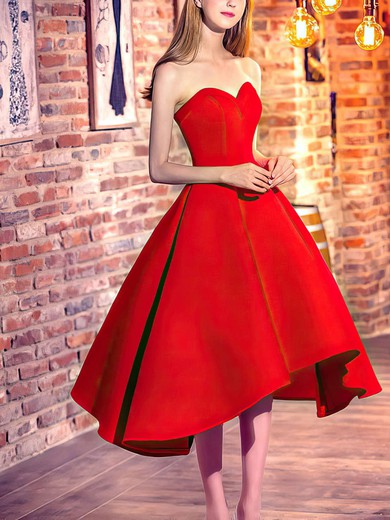 Ball Gown Sweetheart Satin Asymmetrical Homecoming Dresses #Milly020103199