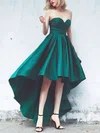 A-line Sweetheart Satin Asymmetrical Ruffles Prom Dresses #Milly020103201