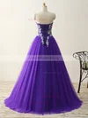 Princess Sweetheart Tulle Floor-length Appliques Lace Popular Prom Dresses #Milly020103239