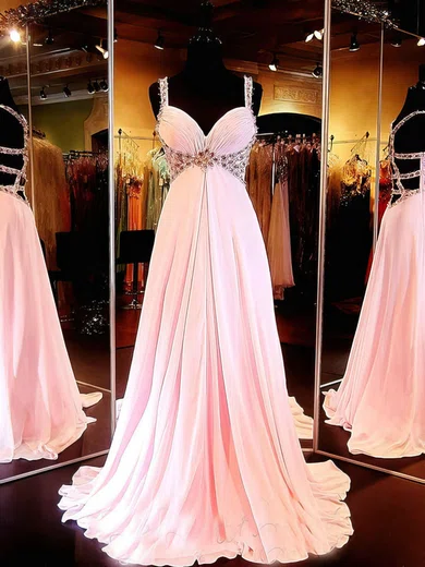 Ball Gown Sweetheart Chiffon Cut Out Prom Dresses With Beading #Milly020103241