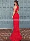 Trumpet/Mermaid Scoop Neck Jersey Sweep Train Prom Dresses #Milly020103300