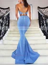 Trumpet/Mermaid Halter Jersey Sweep Train Prom Dresses #Milly020103310