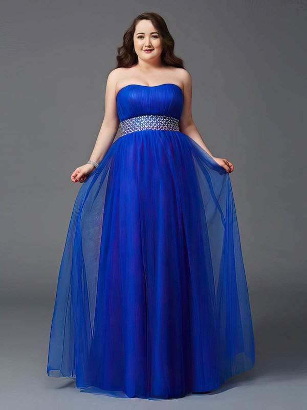 royal blue wedding dresses plus size