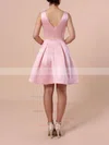 A-line V-neck Satin Short/Mini Prom Dresses #Milly020103512