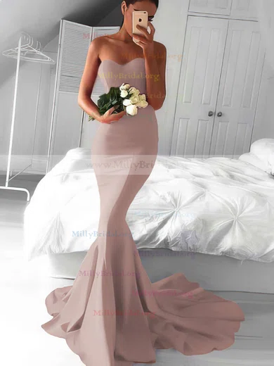 Beige offers Mermaid Gown With Small Train