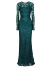 Sheath/Column Scoop Neck Lace Floor-length Prom Dresses #Milly020103592