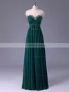 Empire Sweetheart Chiffon Floor-length Beading Prom Dresses #Milly020103613