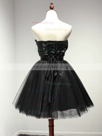 A line Sweetheart Tulle Short Mini Sashes Ribbons Black Girls