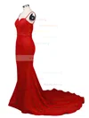 Trumpet/Mermaid Sweetheart Jersey Court Train Appliques Lace Prom Dresses #Milly020103733