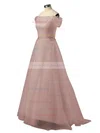 Princess Off-the-shoulder Tulle Sweep Train Beading Prom Dresses #Milly020103740