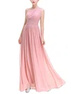 A-line One Shoulder Chiffon Ankle-length with Beading Bridesmaid Dresses #Milly01013375