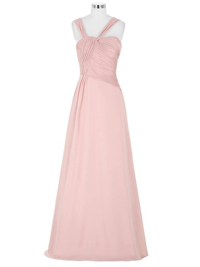 A-line Sweetheart Chiffon Floor-length with Pleats Bridesmaid Dresses #Milly01013395