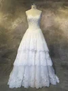 Ball Gown Sweetheart Tulle Sweep Train Wedding Dresses With Tiered #Milly00022927