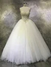 Ball Gown Sweetheart Tulle Floor-length Wedding Dresses With Pearl Detailing #Milly00022933